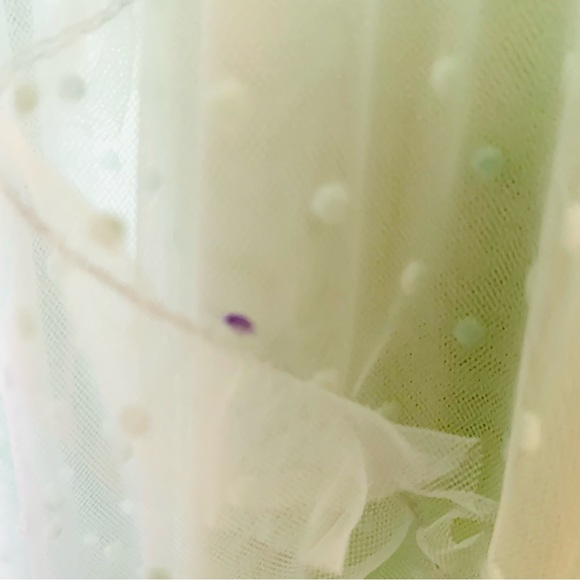 Polagram Mint Green Tulle Swiss Dot Smocked Tiered Dress. - Picture 9 of 16